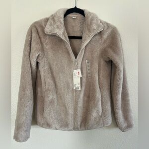 NWT Uniqlo Women's Fluffy Yarn Fleece Full-Zip Jacket, Size XS